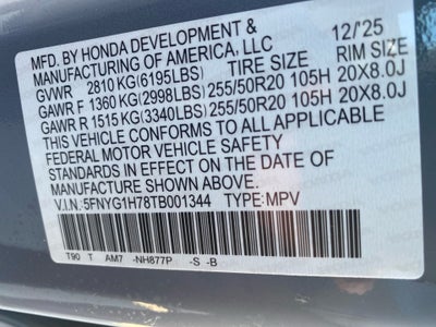 2026 Honda Pilot Touring