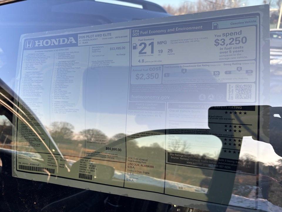 2026 Honda Pilot Elite