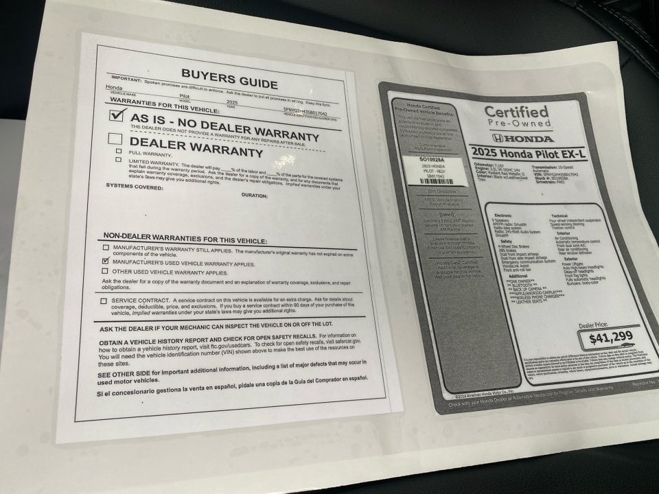 2025 Honda Pilot EX-L