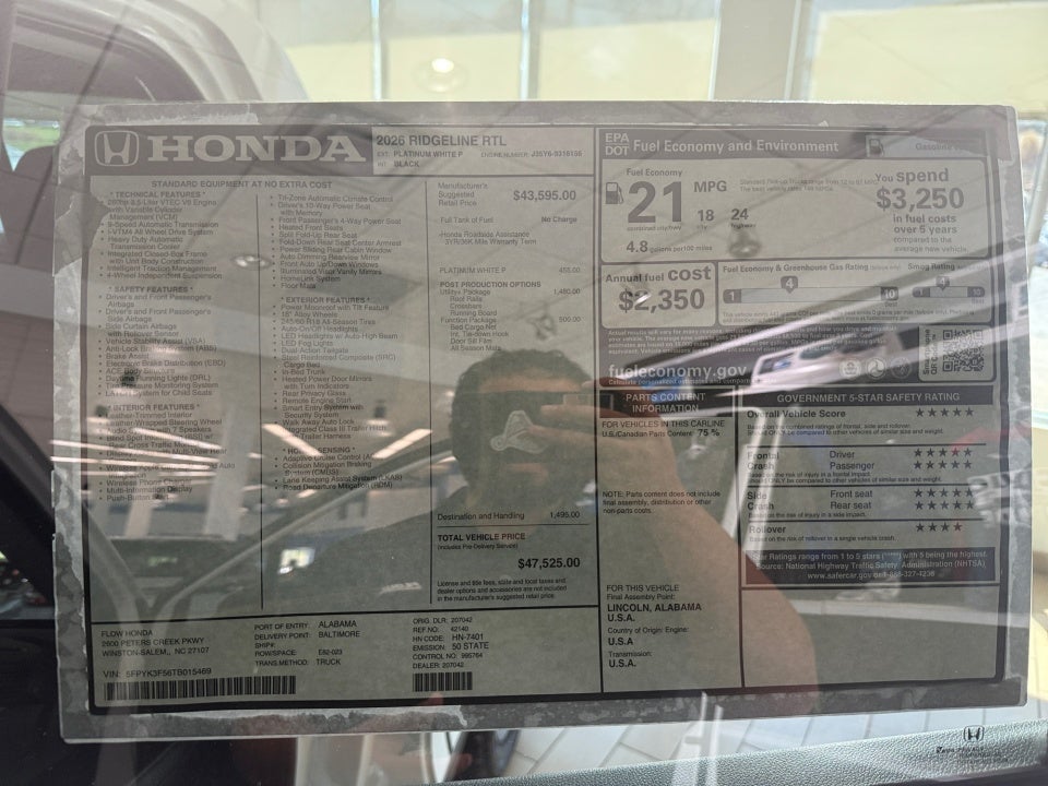 2026 Honda Ridgeline RTL