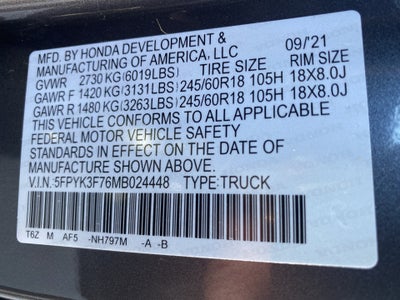2021 Honda Ridgeline RTL-E