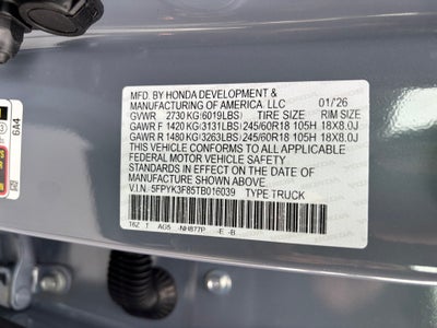 2026 Honda Ridgeline Black Edition