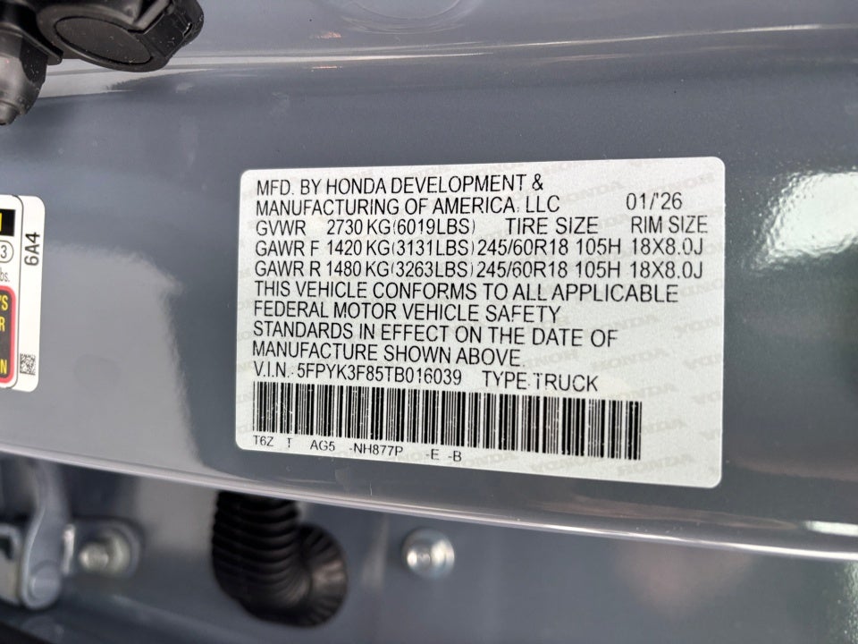 2026 Honda Ridgeline Black Edition