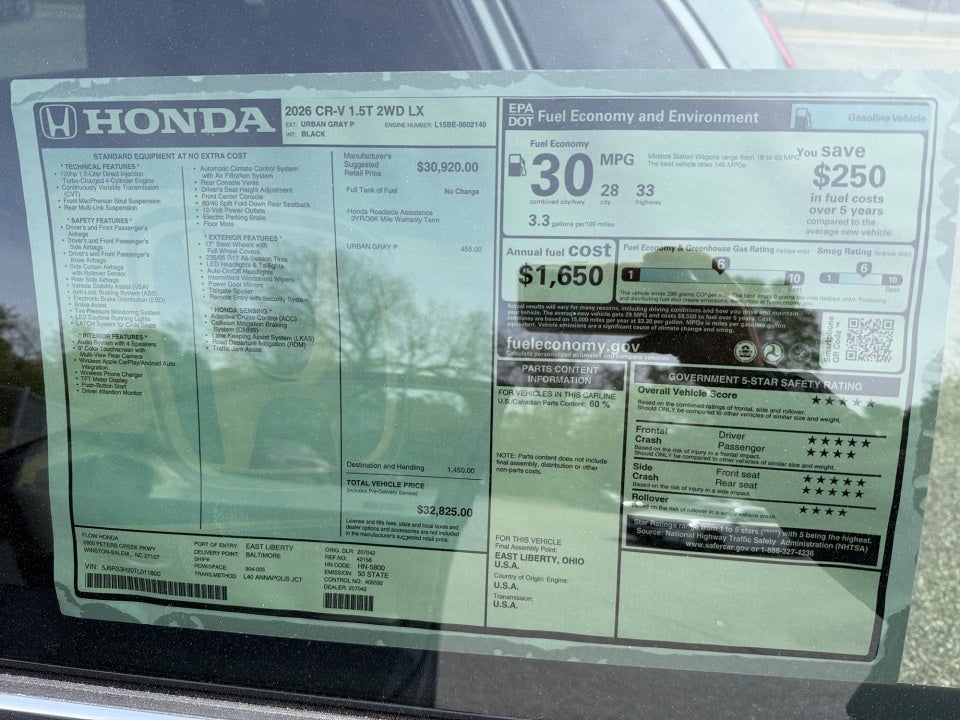 2026 Honda CR-V LX 2WD