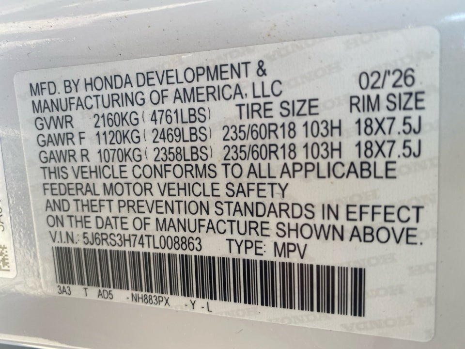 2026 Honda CR-V EX-L 2WD