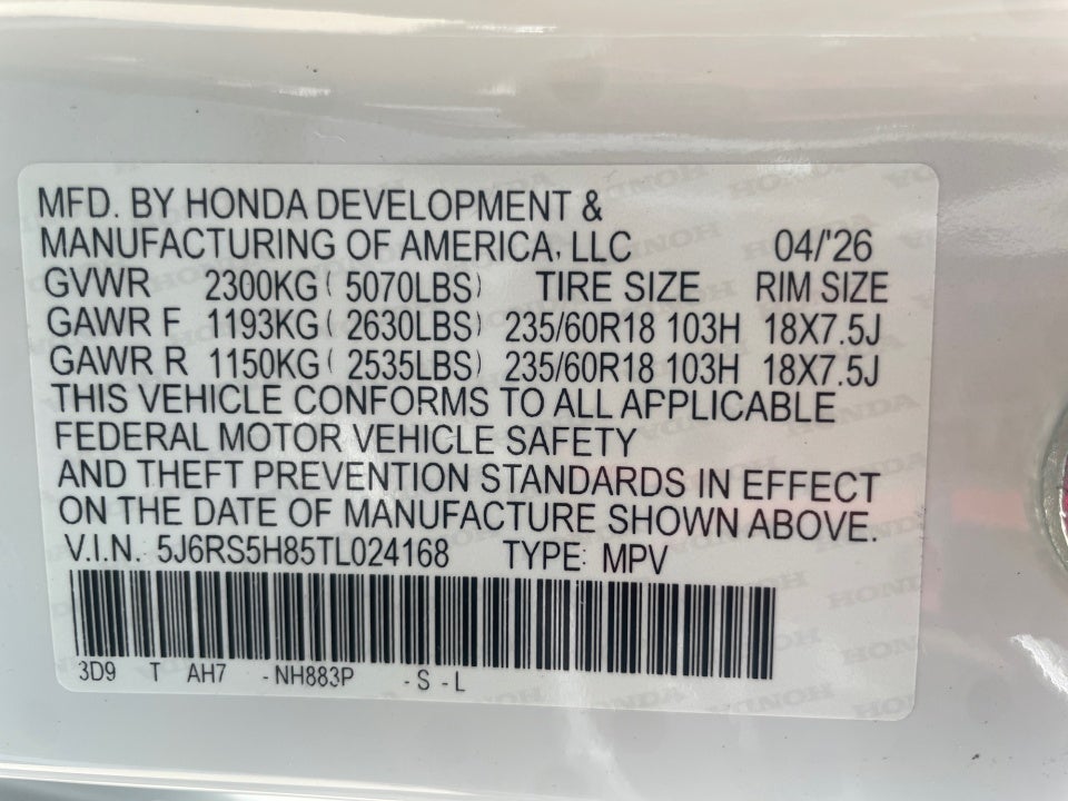 2026 Honda CR-V Hybrid 2WD Sport-L