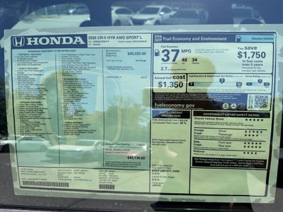 2026 Honda CR-V Hybrid AWD Sport-L