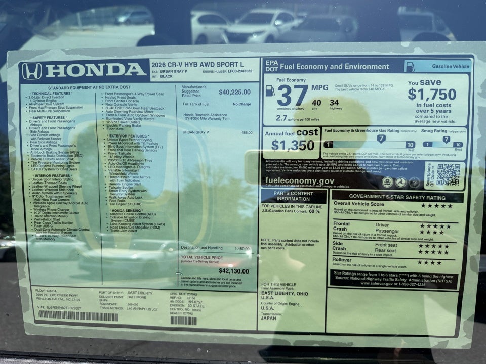 2026 Honda CR-V Hybrid AWD Sport-L