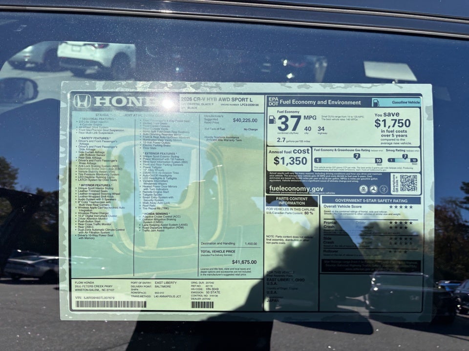 2026 Honda CR-V Hybrid AWD Sport-L