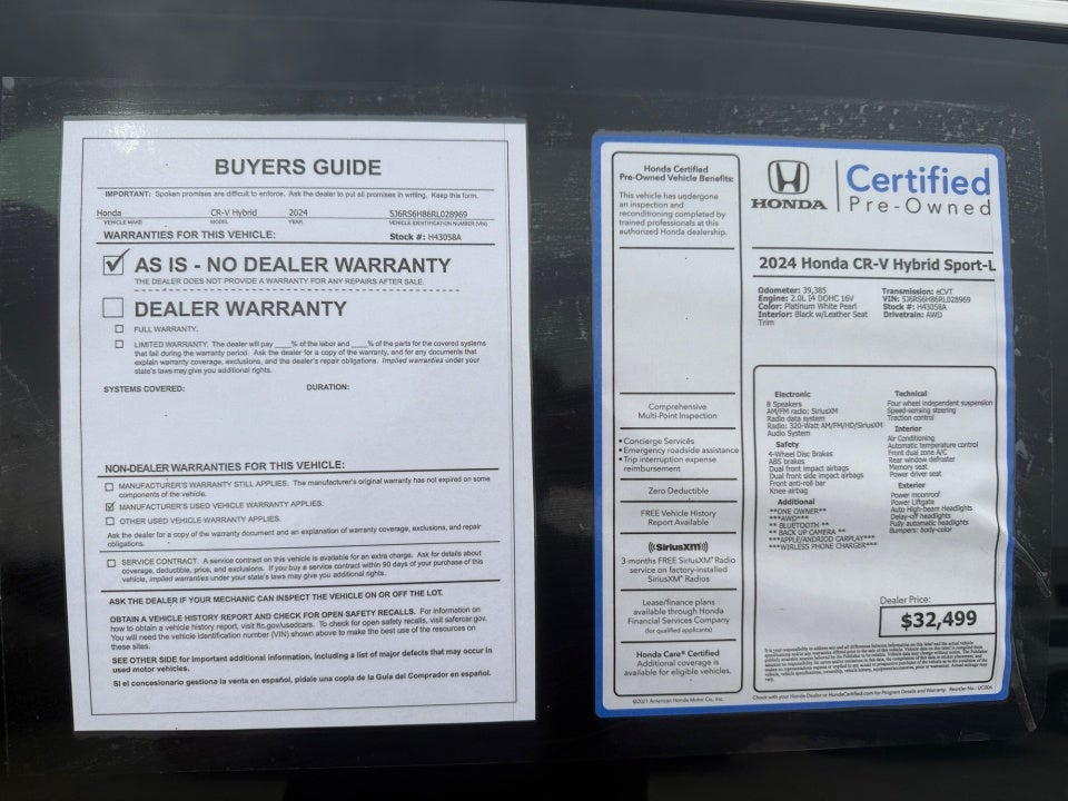 2024 Honda CR-V Hybrid Sport-L