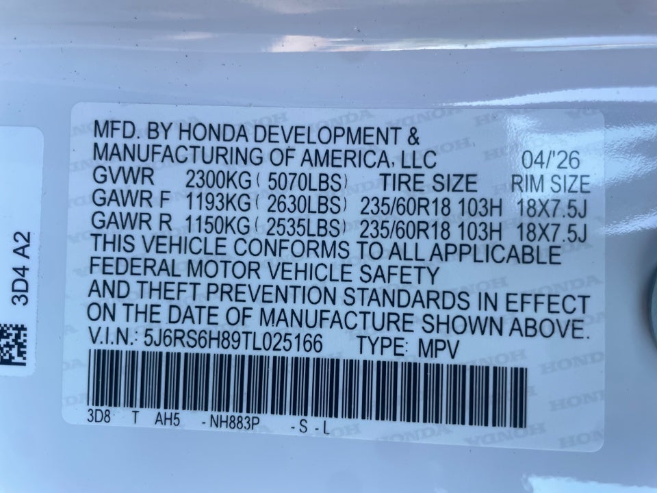 2026 Honda CR-V Hybrid AWD Sport-L