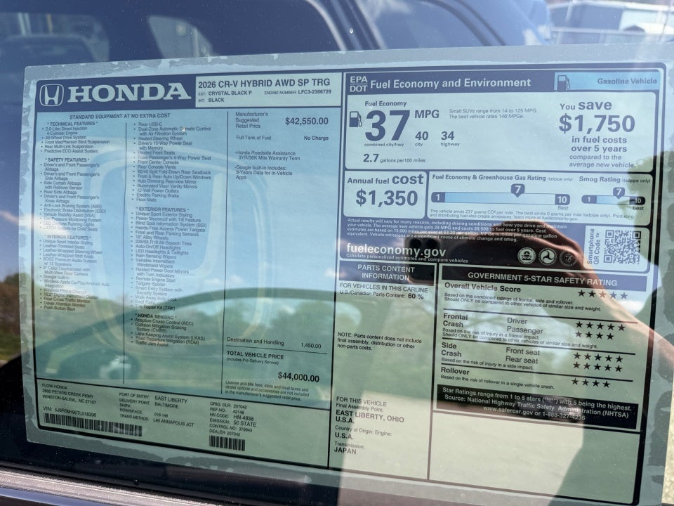 2026 Honda CR-V Hybrid AWD Sport Touring