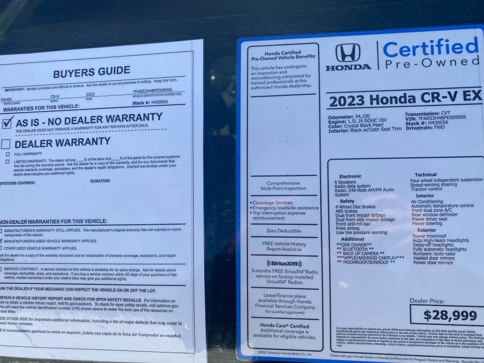 2023 Honda CR-V EX 2WD