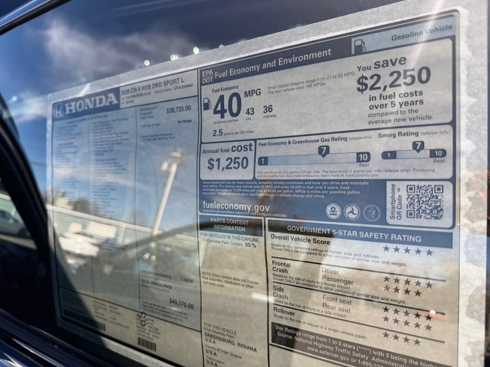 2026 Honda CR-V Hybrid 2WD Sport-L
