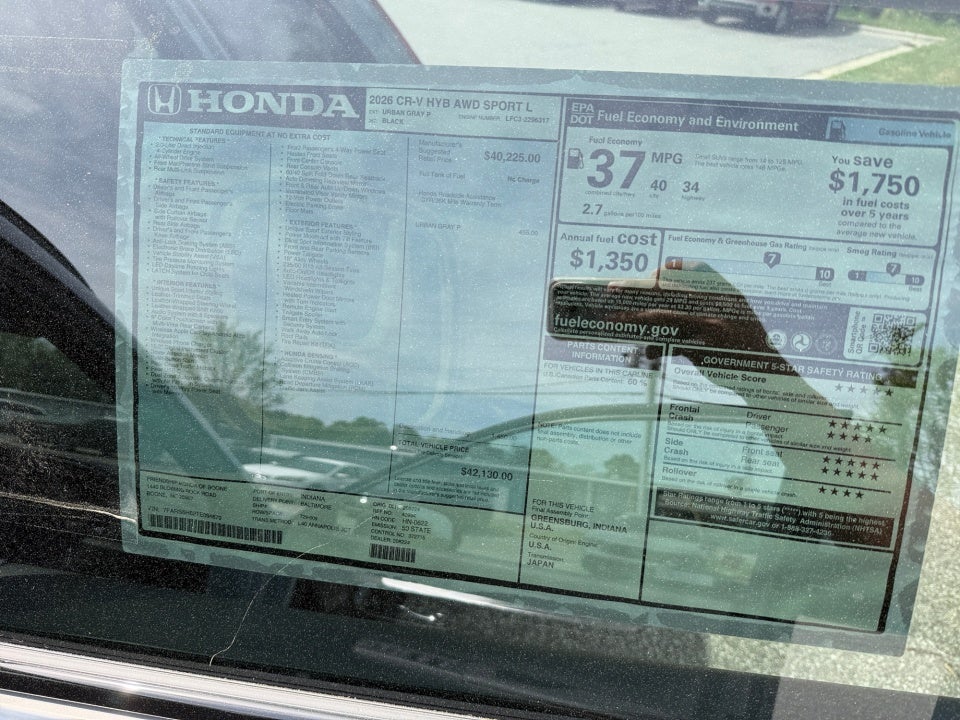 2026 Honda CR-V Hybrid AWD Sport-L