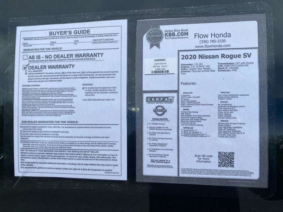 2020 Nissan Rogue SV FWD