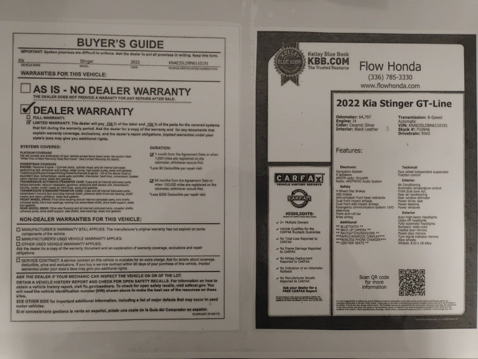 2022 Kia Stinger GT-Line