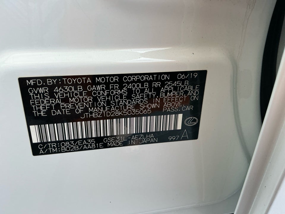 2019 Lexus IS 350 IS 350