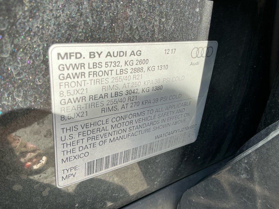 2018 Audi SQ5 3.0T Premium Plus