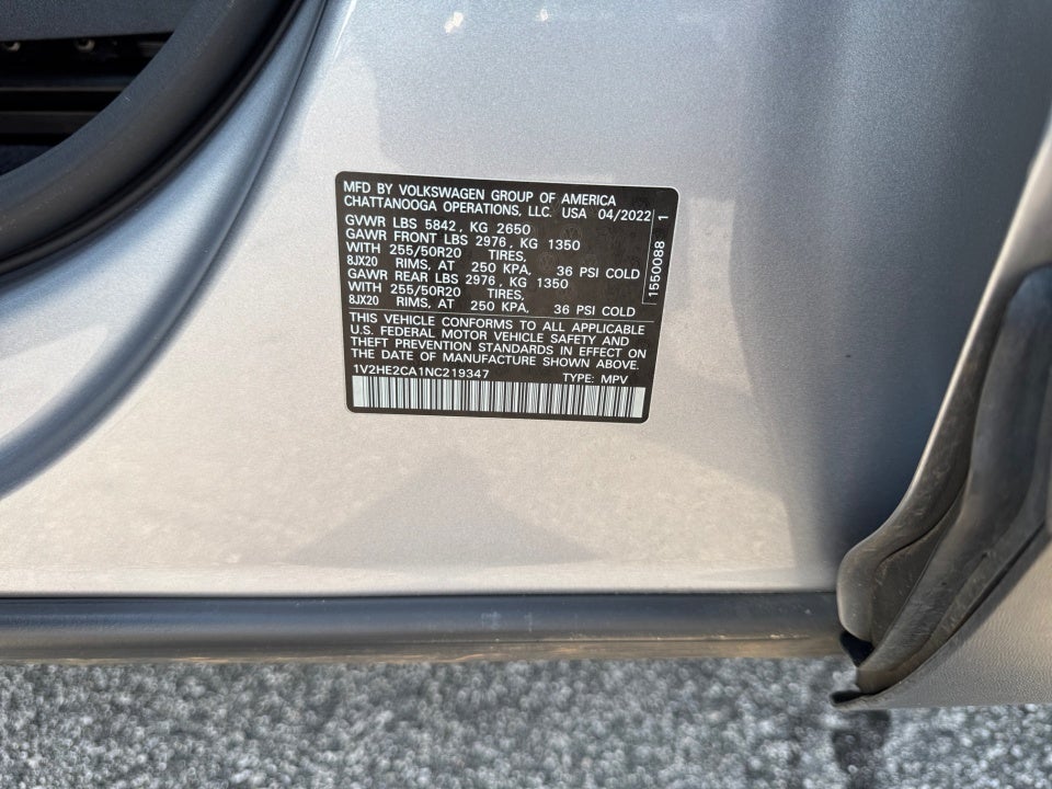 2022 Volkswagen Atlas Cross Sport 3.6L V6 SE w/Technology