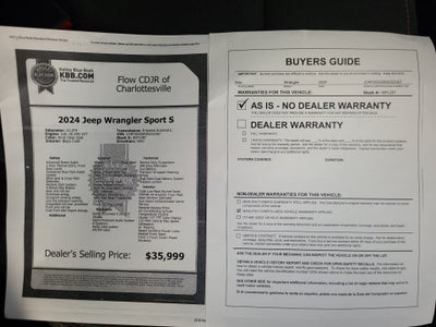 2024 Jeep Wrangler 4-Door Sport S 4x4