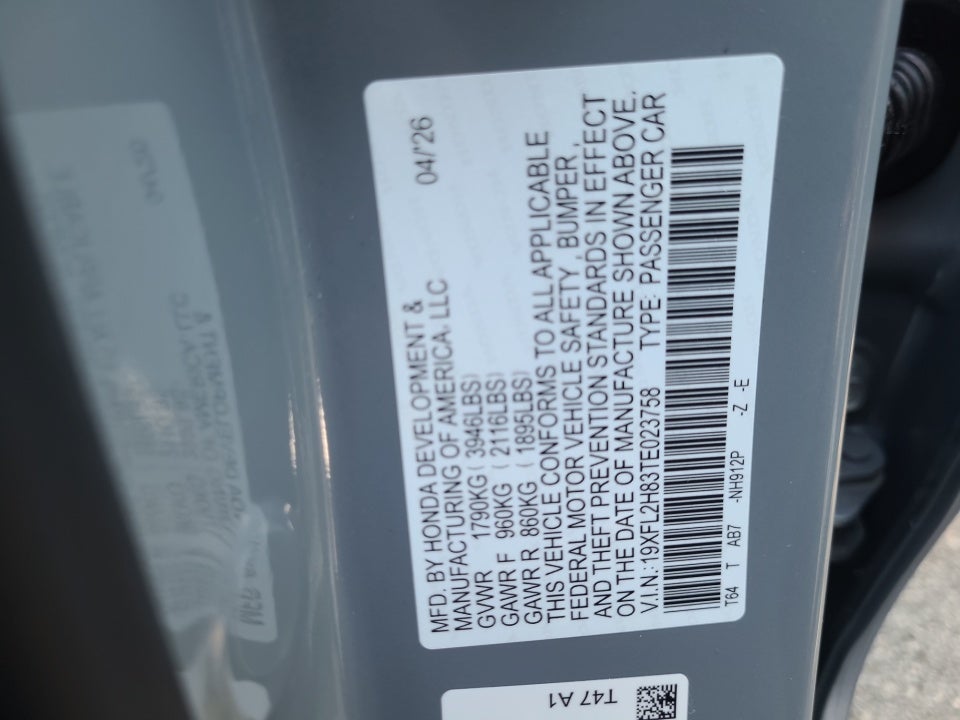 2026 Honda Civic Hatchback Sport