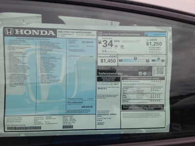 2026 Honda Civic Hatchback Sport