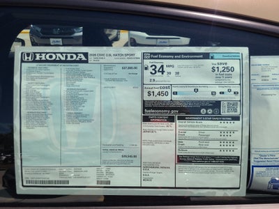 2026 Honda Civic Hatchback Sport