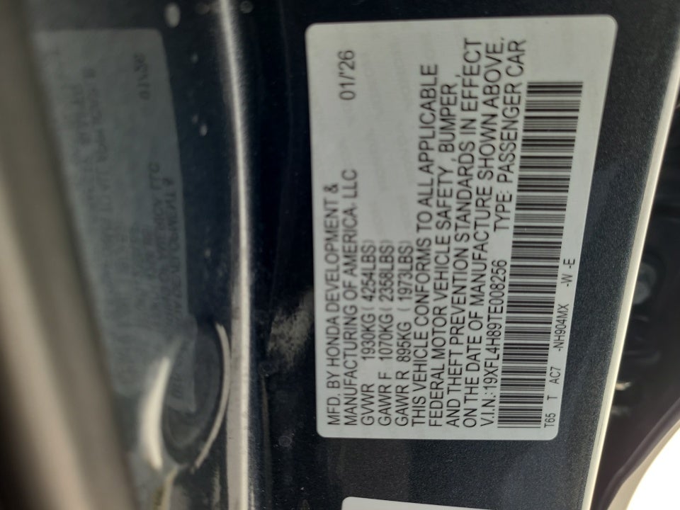 2026 Honda Civic Hybrid Sport