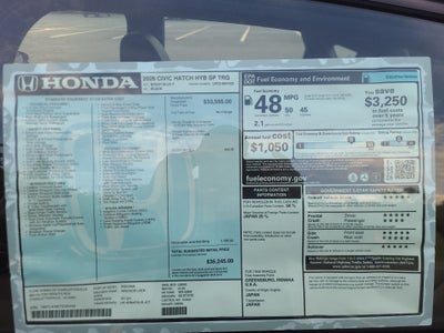 2026 Honda Civic Hybrid Sport Touring