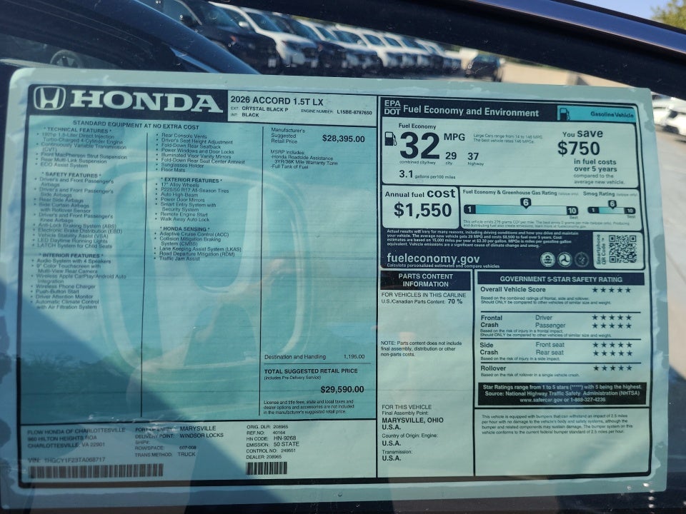 2026 Honda Accord Sedan LX