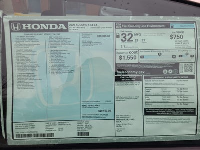 2026 Honda Accord Sedan LX