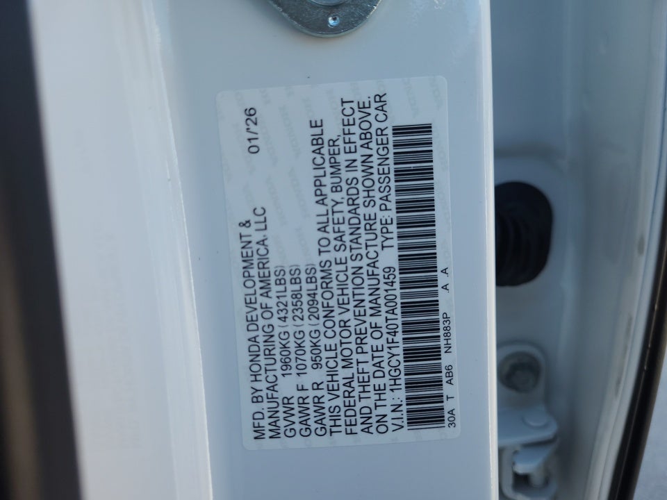 2026 Honda Accord Sedan SE