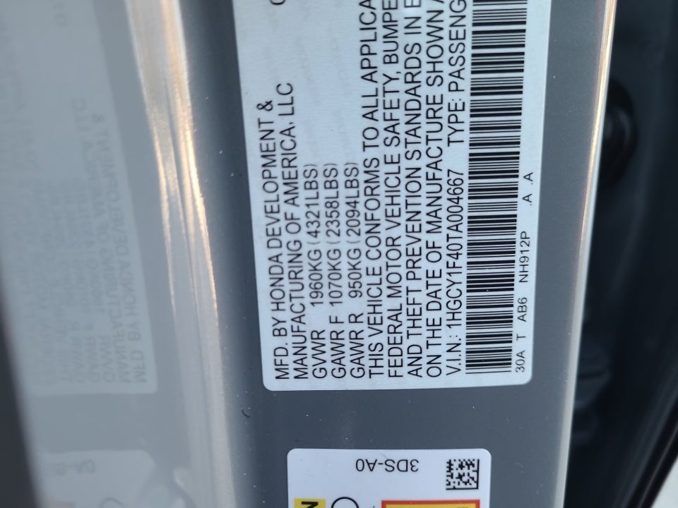 2026 Honda Accord Sedan SE