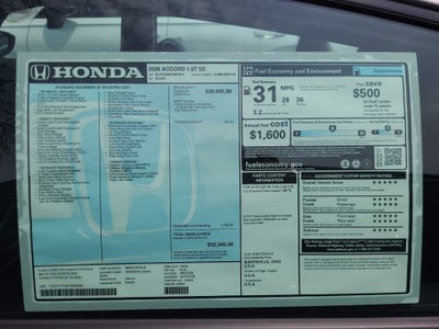 2026 Honda Accord Sedan SE