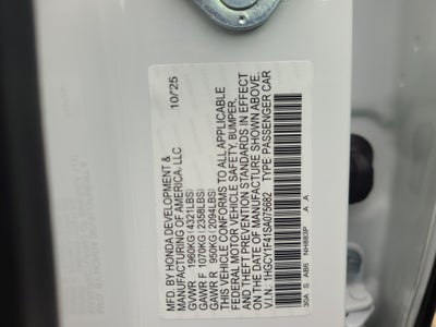 2025 Honda Accord Sedan SE