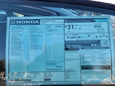 2026 Honda Accord Sedan SE