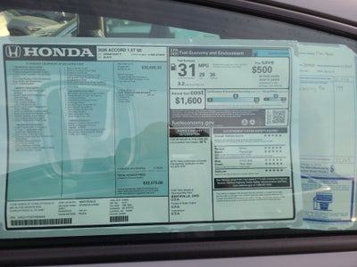 2026 Honda Accord Sedan SE