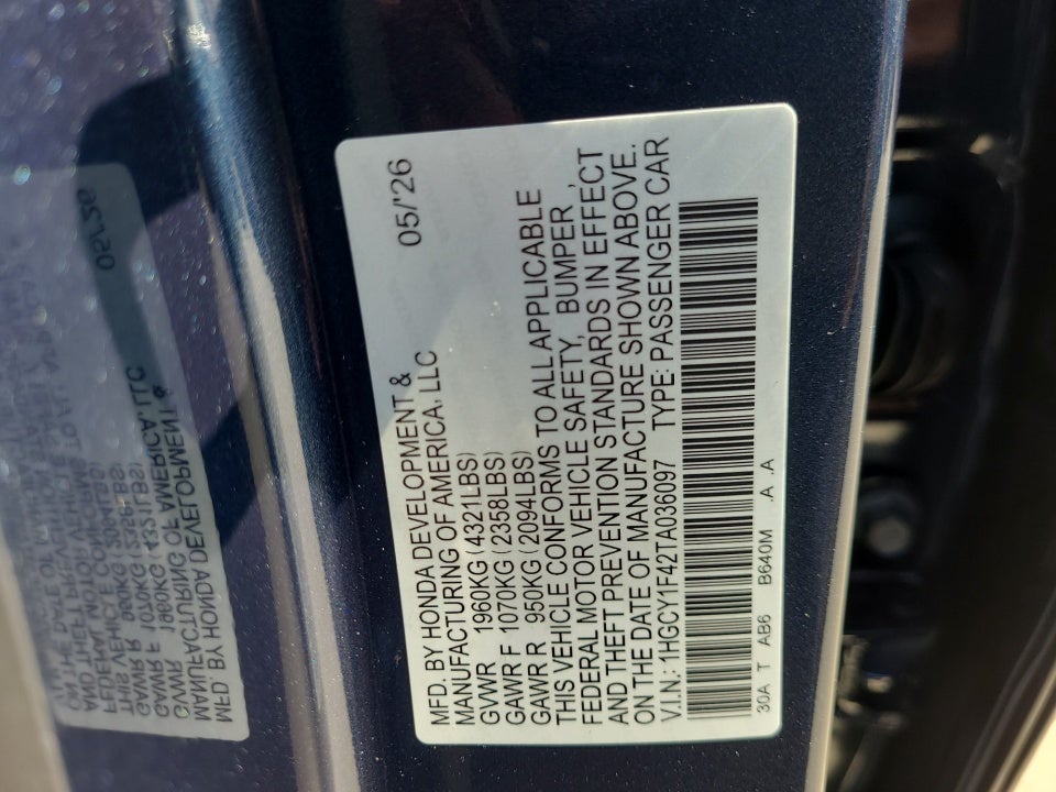 2026 Honda Accord Sedan SE