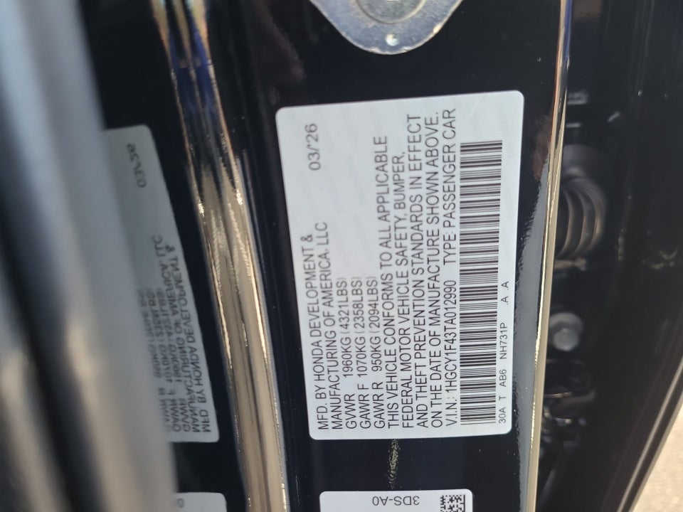 2026 Honda Accord Sedan SE