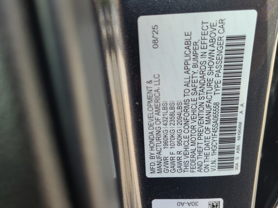 2025 Honda Accord Sedan SE