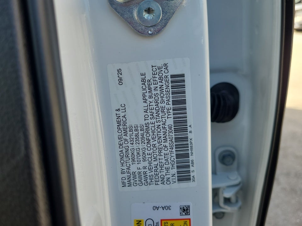 2025 Honda Accord Sedan SE