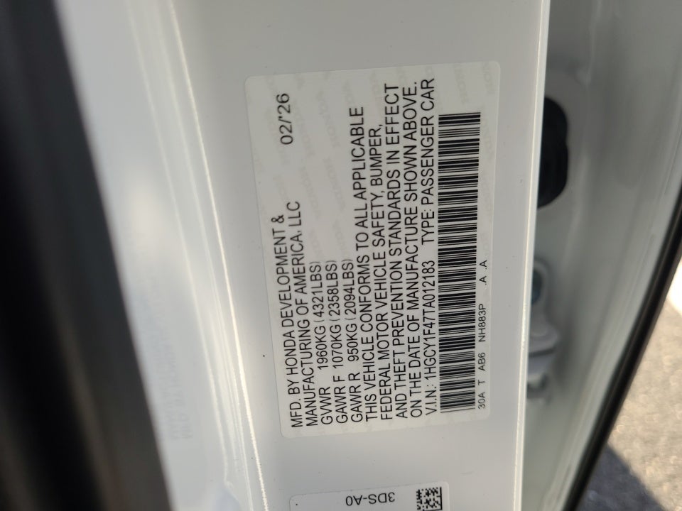 2026 Honda Accord Sedan SE