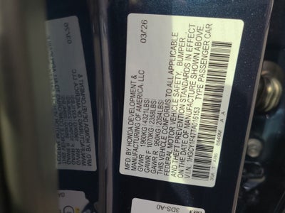 2026 Honda Accord Sedan SE