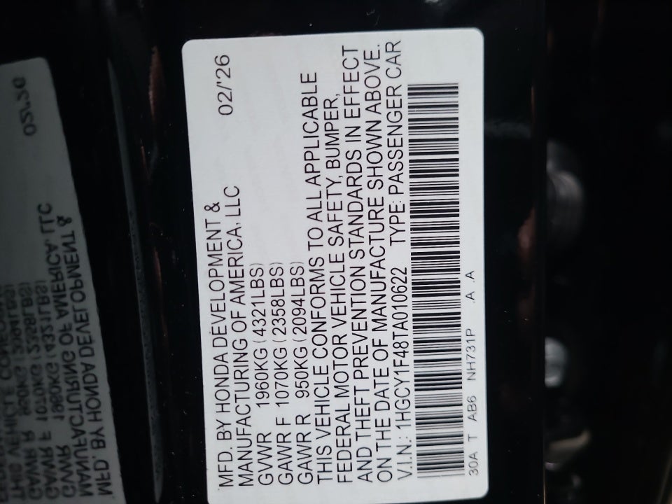 2026 Honda Accord Sedan SE