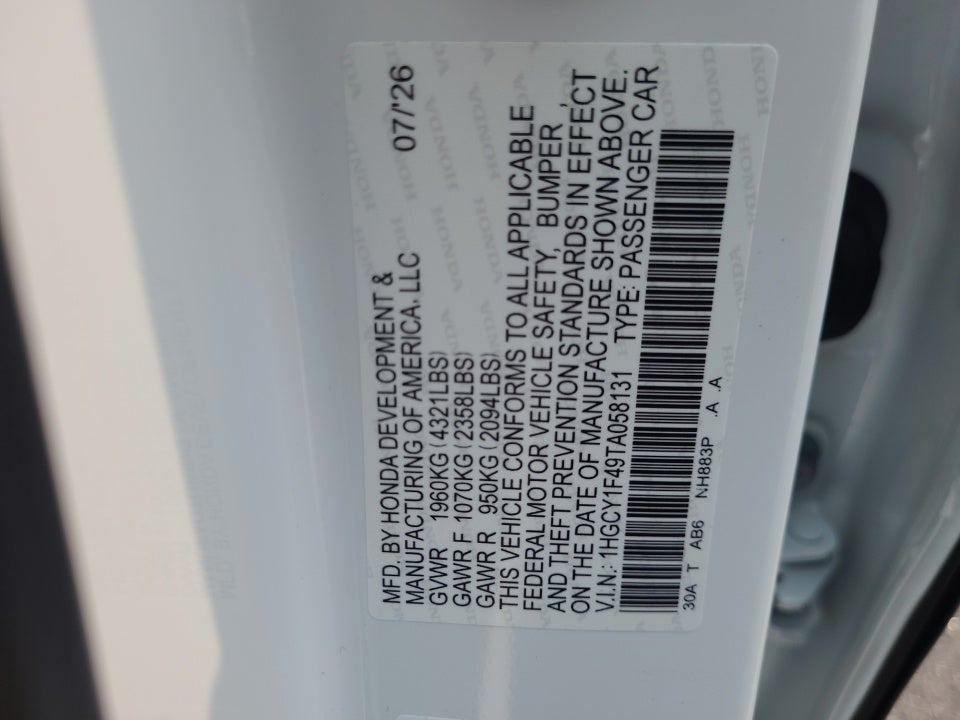 2026 Honda Accord Sedan SE