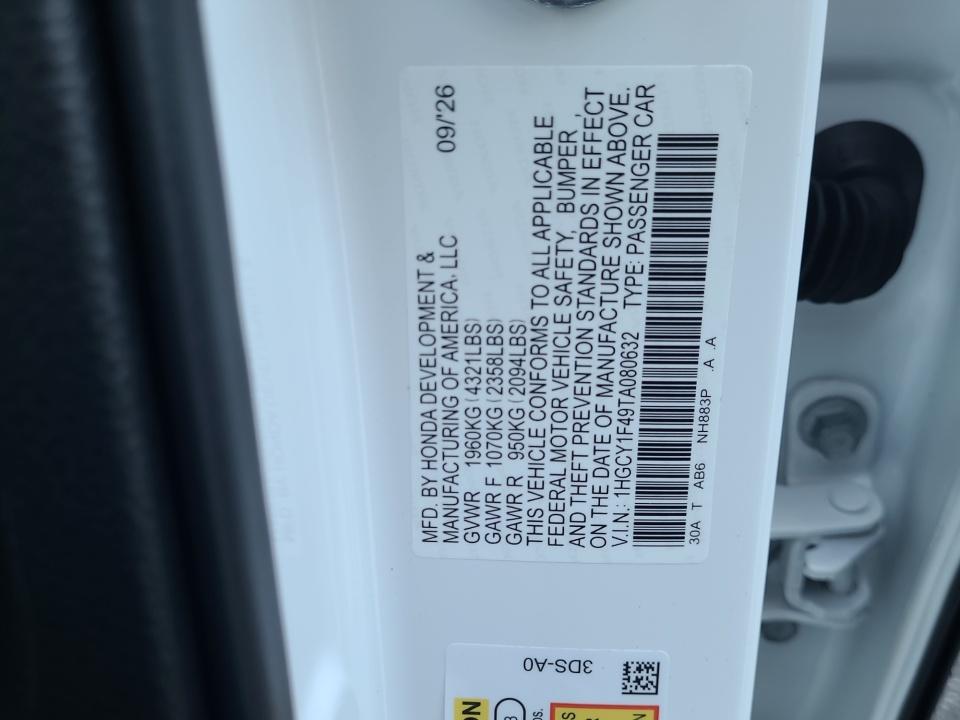 2026 Honda Accord Sedan SE