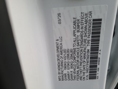 2026 Honda Accord Sedan SE