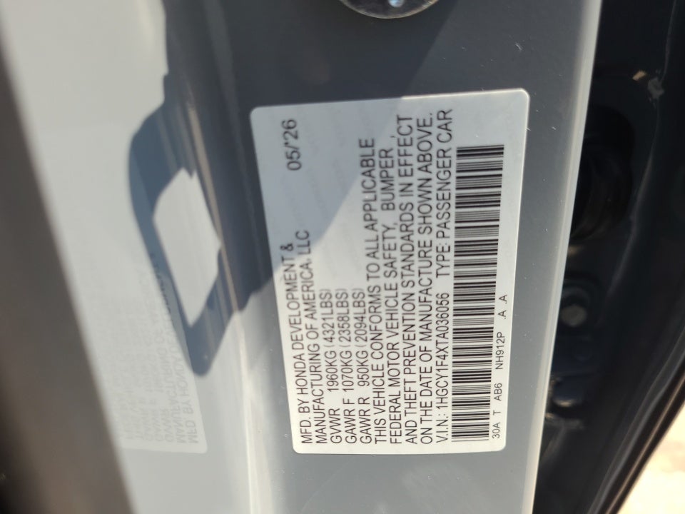 2026 Honda Accord Sedan SE