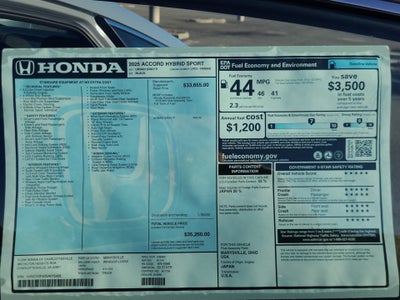 2025 Honda Accord Hybrid Sport